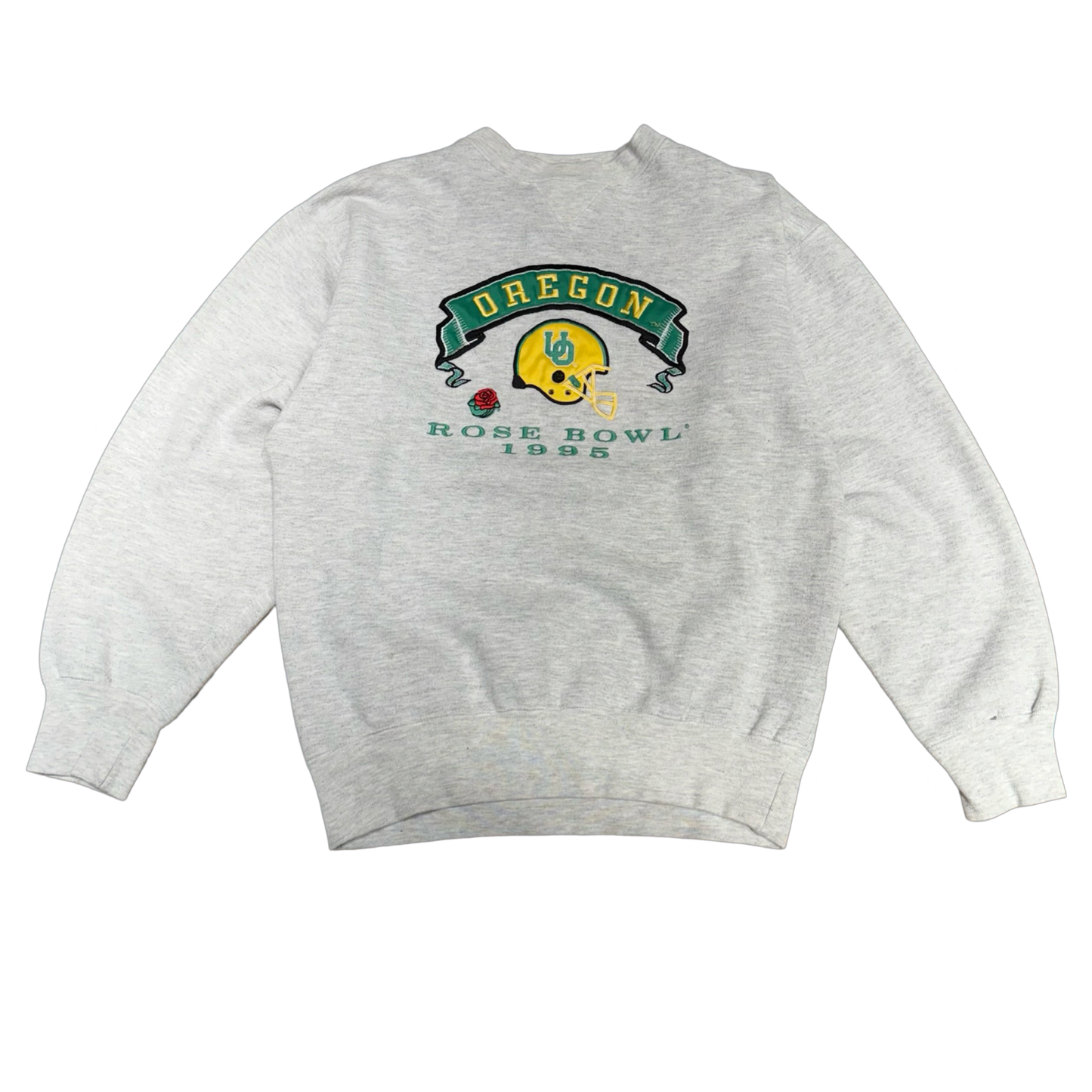 '95 Oregon Ducks Rose Bowl Embroidered Crewneck